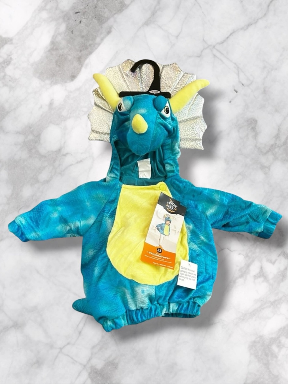 NWT INFANT TRICERATOPS Dinosaur Costume pull over Size 0 - 6 months